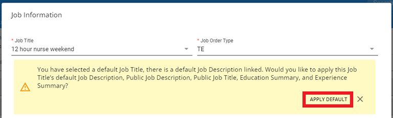 Default-Job-Description